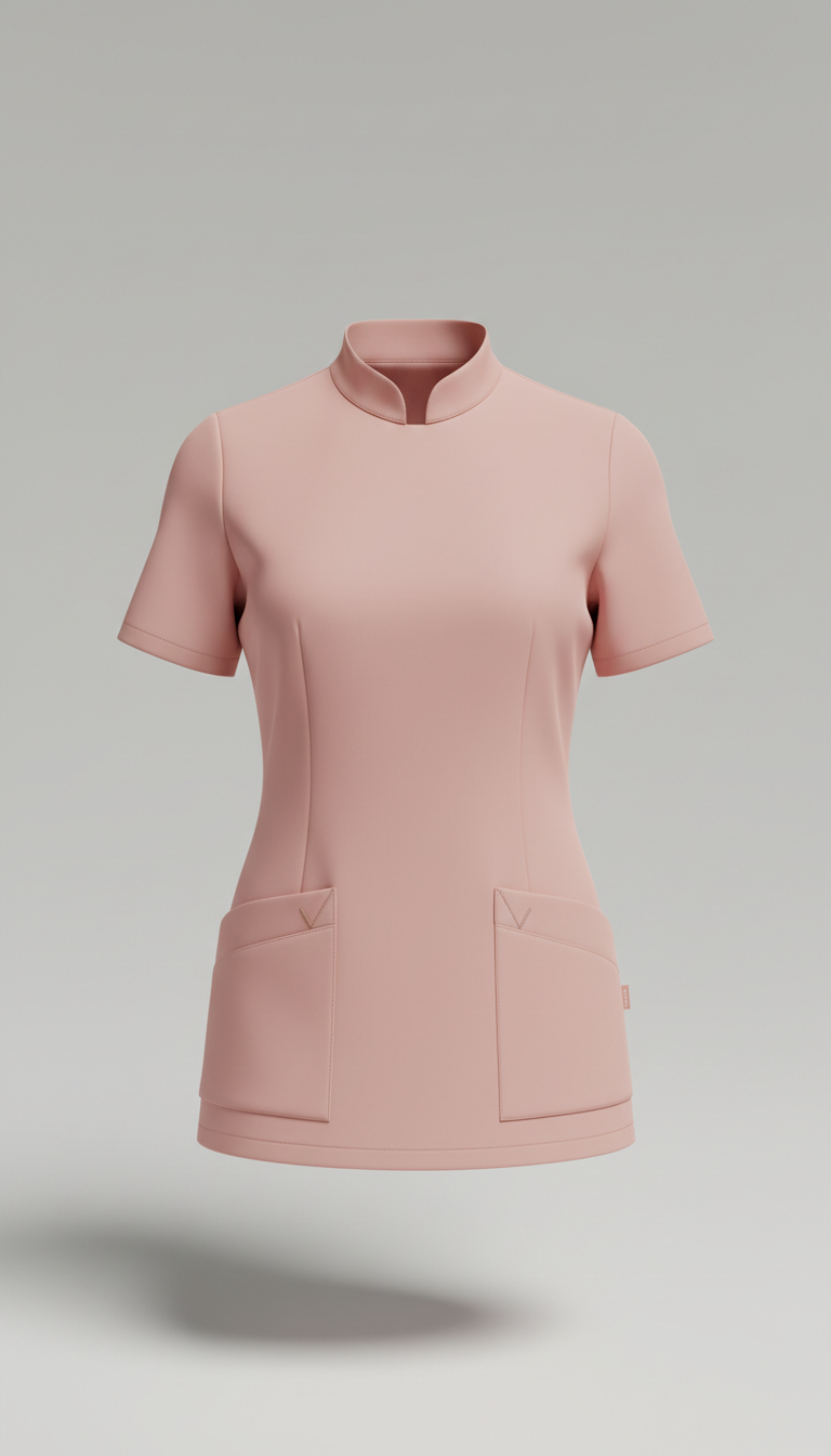 Rose quartz women’s tailored scrub tunic