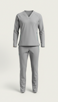 Cloud grey performance scrub top and pants